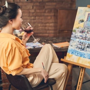 Evento social con pintura y vino en Guadalajara CreArte