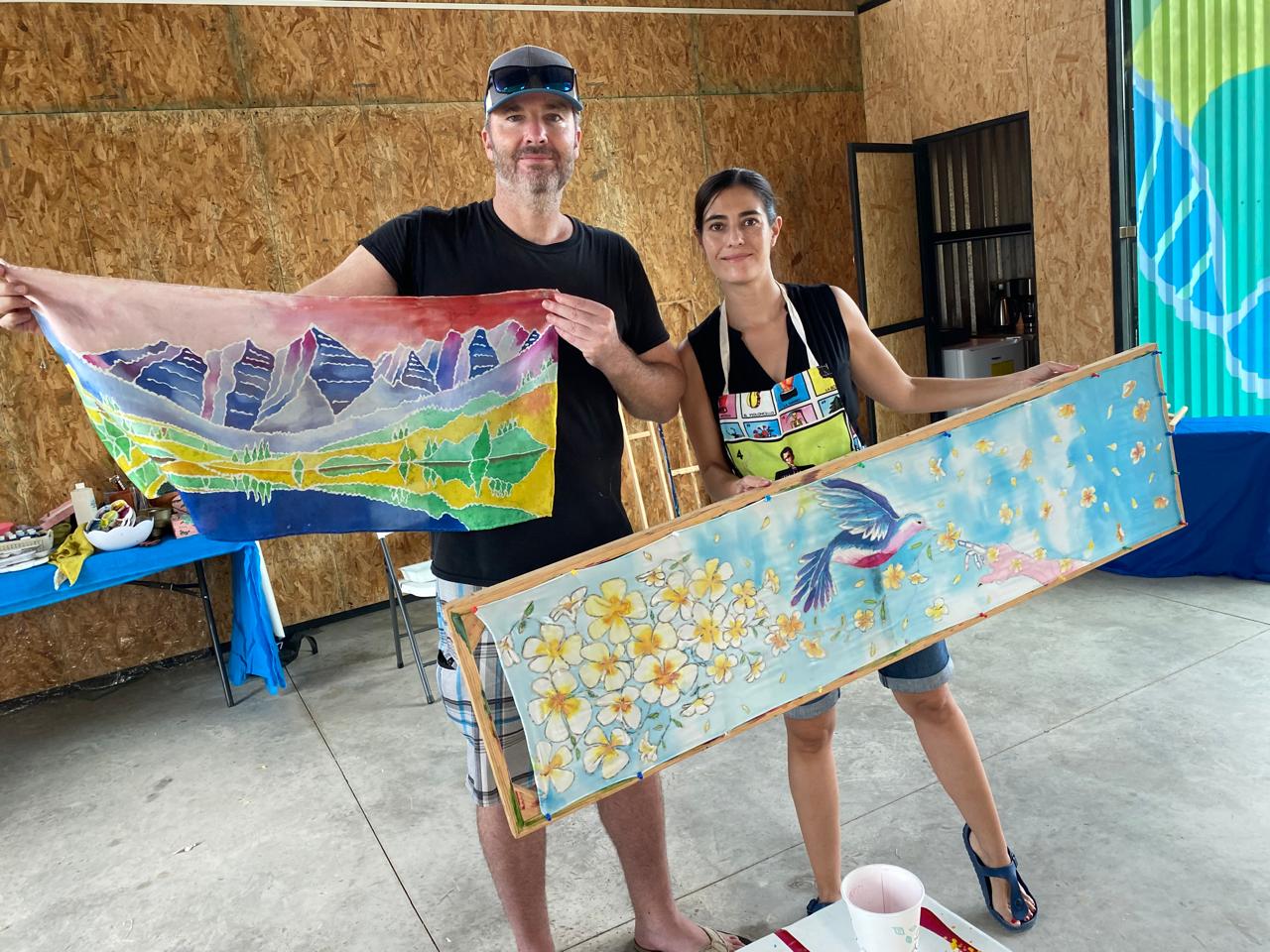 ejemplo de pintura en seda guadalajara taller